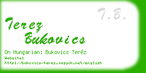 terez bukovics business card